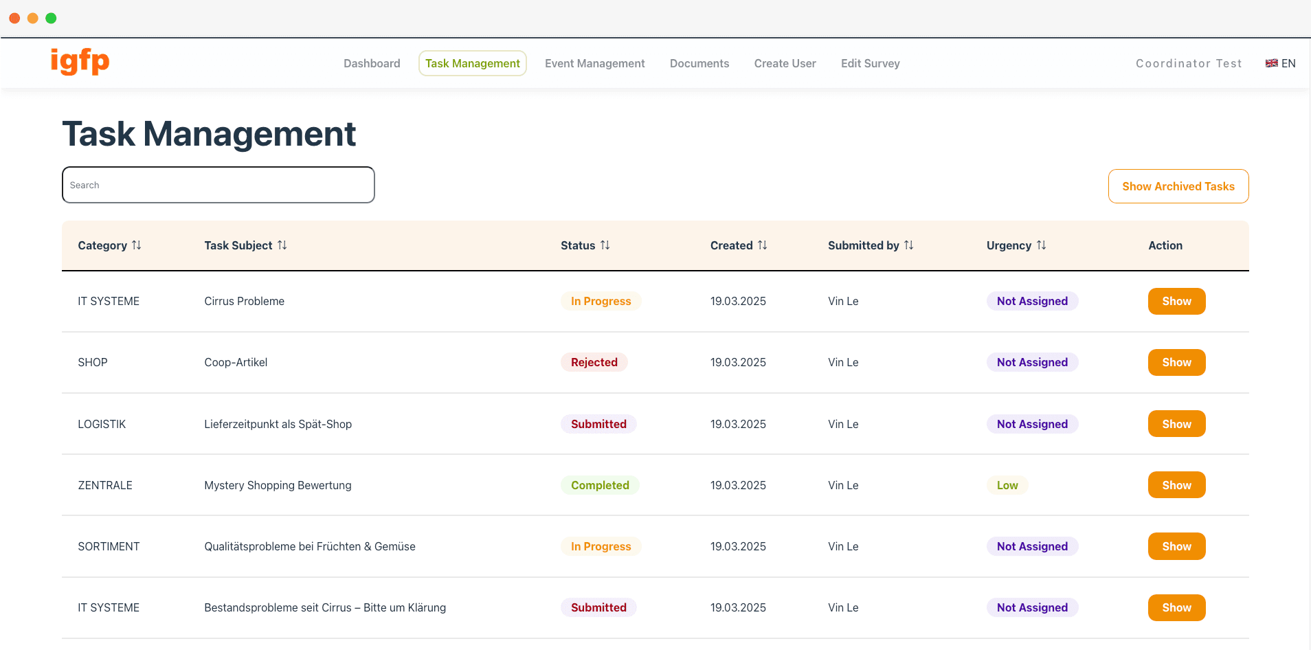 Migrolino IMS screenshot